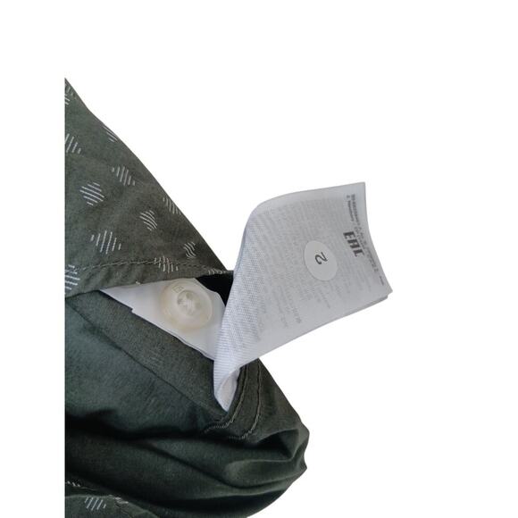 New Banana Republic Mens Slim Fit Shirt XS Dark Green Geometric 100% Cotton - Picture 12 of 15